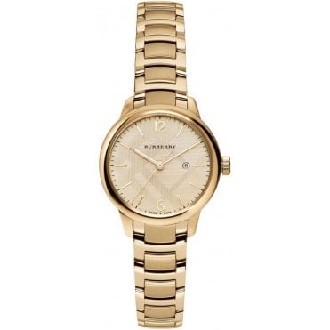 Burberry BU10109 Ladies Gold The Classic Check Watch