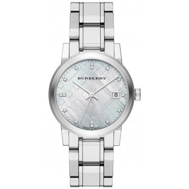 Burberry BU9125 Ladies Diamond Check Stamped Watch