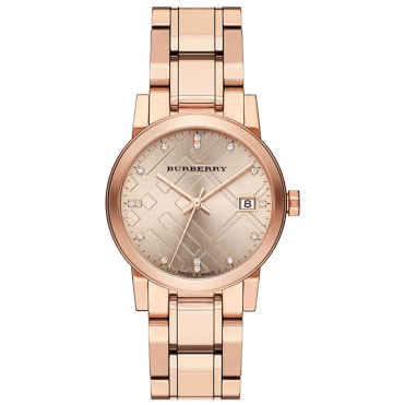 Burberry BU9126 Ladies Diamond Check Stamped Watch