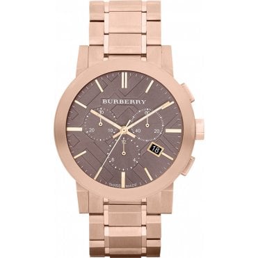 Burberry BU9353 Mens Rose Gold The City Chronograph Watch