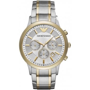 Emporio Armani AR11076 Mens Two Tone Watch