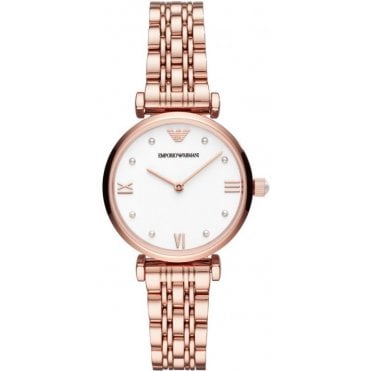 Emporio Armani AR11267 Ladies Rose Gold Gianni T-Bar Watch