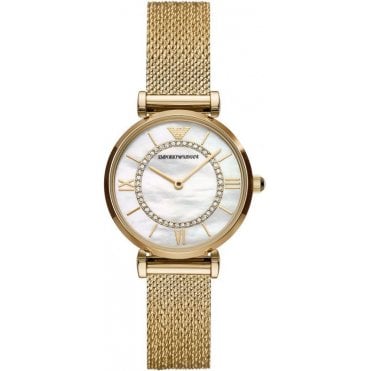 Emporio Armani AR11321 Ladies Gold Gianni T-Bar Watch