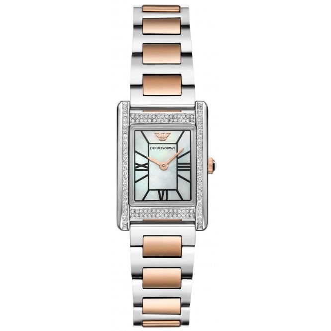 Emporio Armani AR11626 Ladies Two Tone Crystal Watch