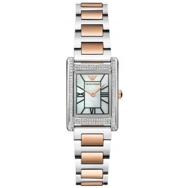 Emporio Armani AR11626 Ladies Two Tone Crystal Watch