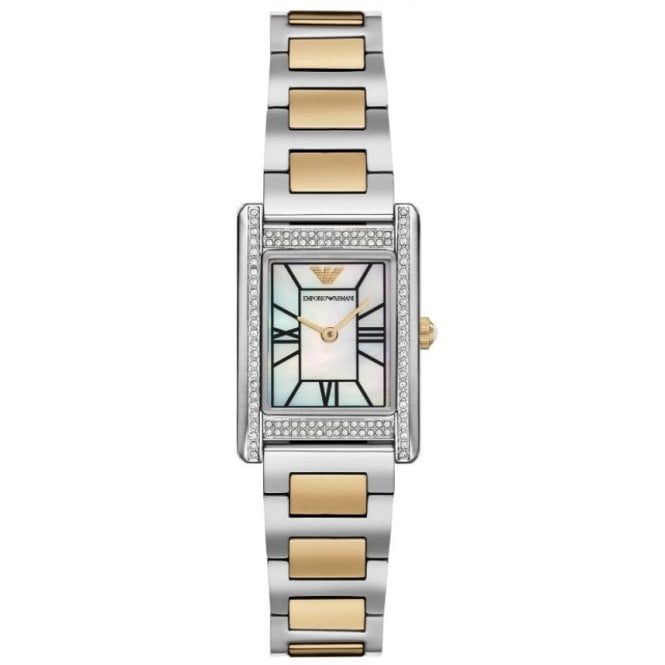 Emporio Armani AR11642 Ladies Two Tone Crystal Watch