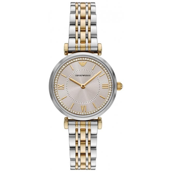 Emporio Armani AR11702 Ladies Tone Tone Gianni T-Bar Watch
