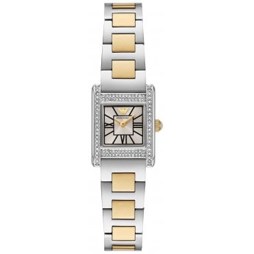 Emporio Armani AR11704 Ladies Two Tone Crystal Watch