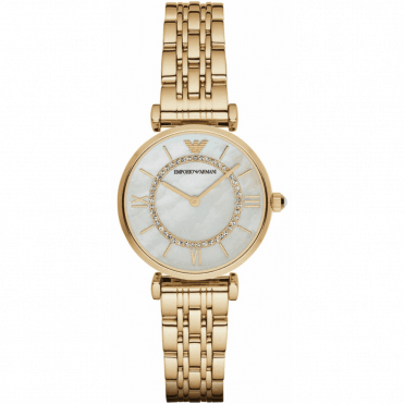 Emporio Armani AR1907 Ladies Gold Gianni T-Bar Watch