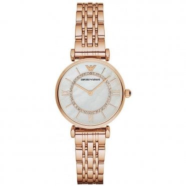 Emporio Armani AR1909 Ladies Rose Gold Gianni T-Bar Watch
