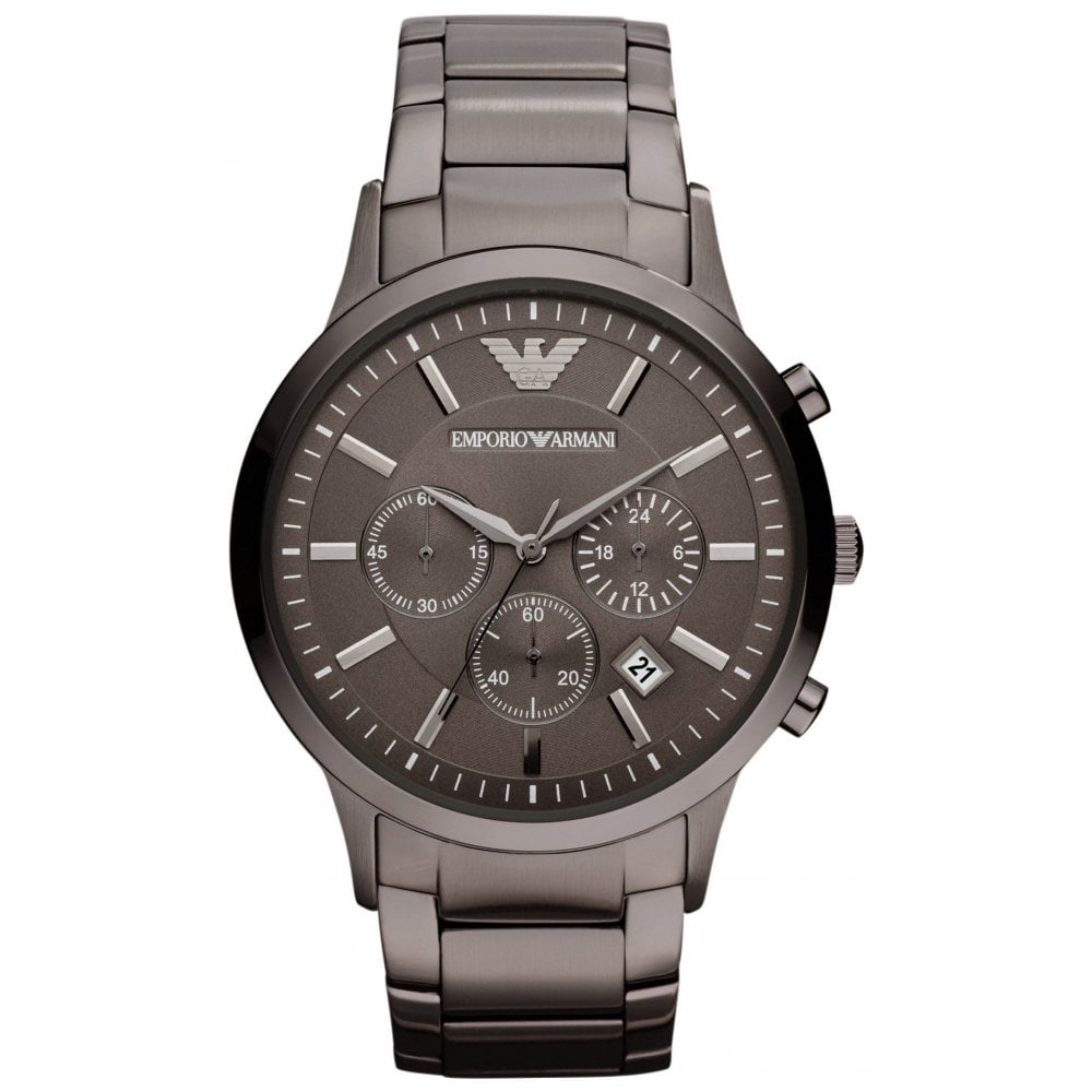 Emporio Armani EX DISPLAY Emporio Armani AR2454 Mens Grey Renato Watch