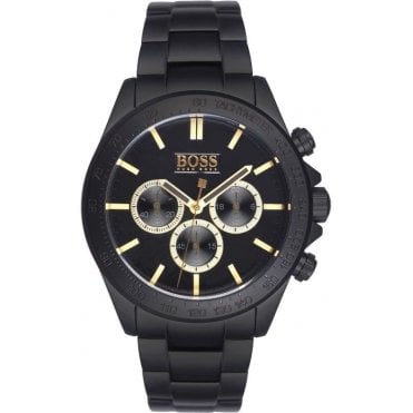 Hugo Boss HB 1513278 Mens Black Ikon Chronograph Watch