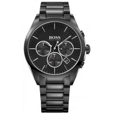 Hugo Boss HB 1513365 Mens Black Chronograph Watch
