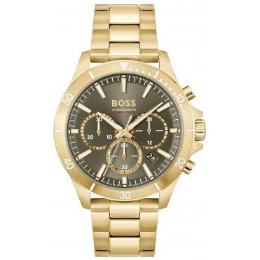 Hugo Boss HB 1514059 Mens Gold Troper Chronograph Watch