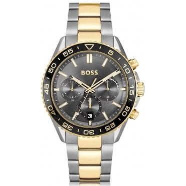 Hugo Boss HB 1514144 Mens Two Tone Runner Watch